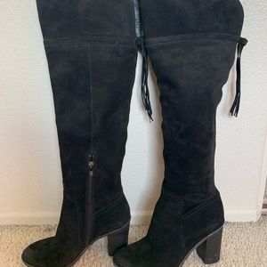 Franco Sarto Over the Knee Suede Boots Size 10M